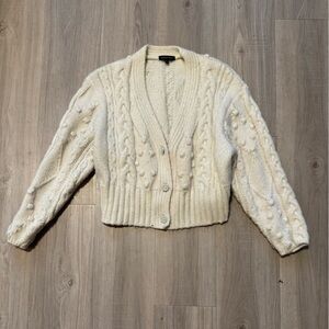 Elegant Cream Cardigan Sweater